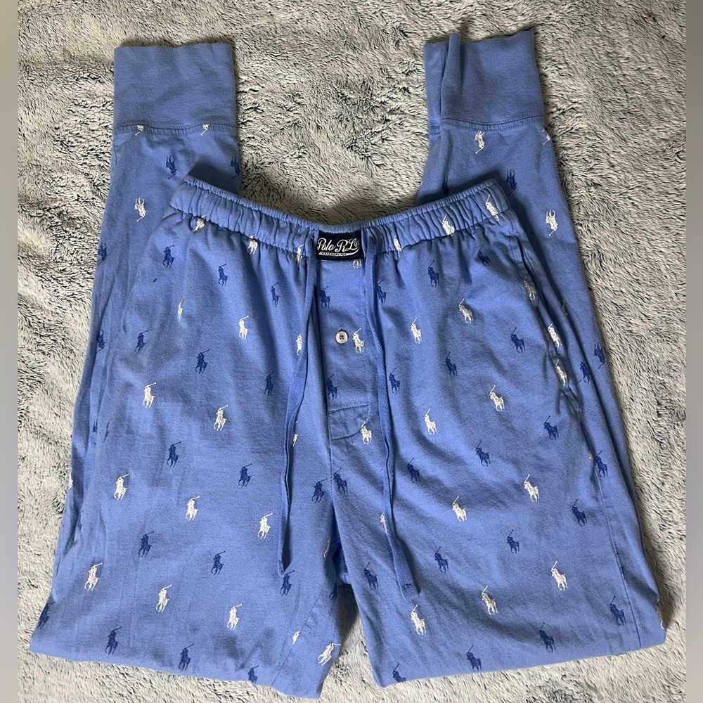 Baby Blue Polo Sleepwear Sweatpants